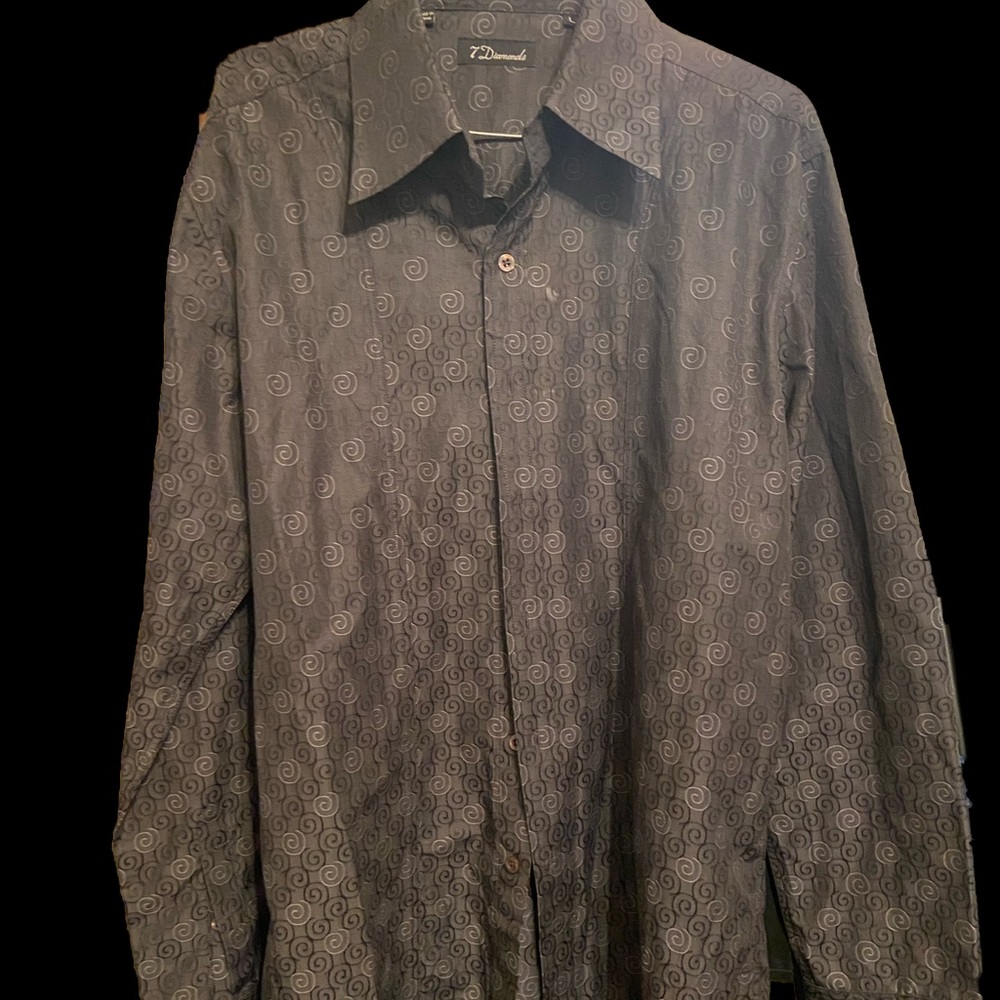 Mens 7 Diamond Large Designer shirt.